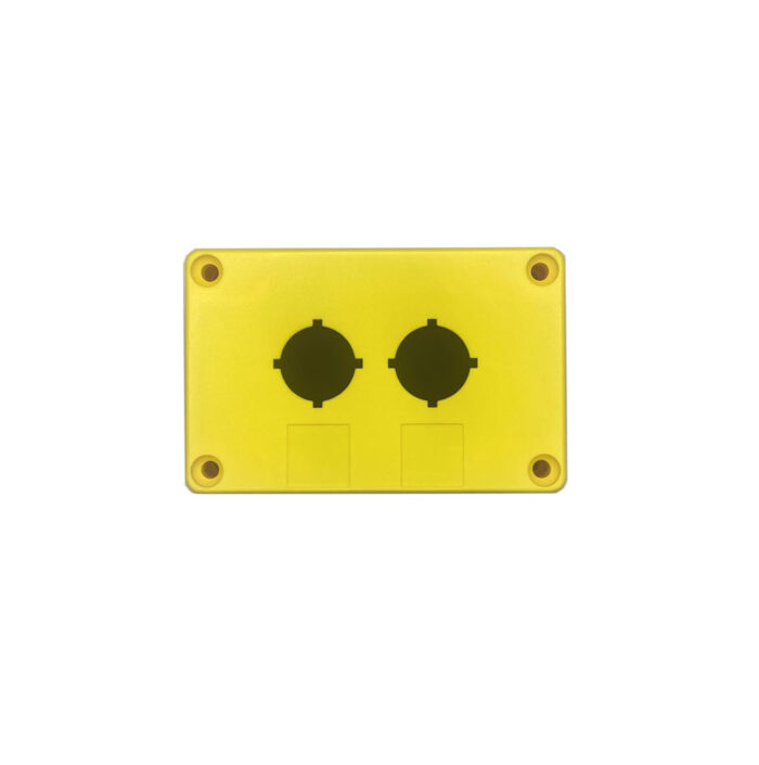 kutija-zuta-za-2-tastera-(1)-(1) Kutija za dva tastera, za montažu tastera (Ø 22 mm) - Slika 1